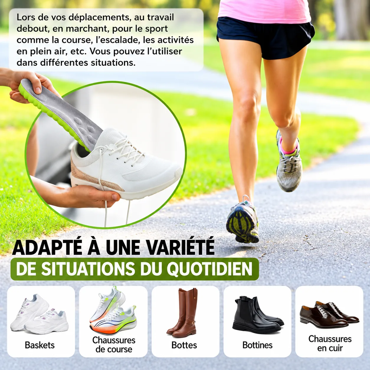 Semelles Confort & Posture +3,5 cm — Plus de soutien à chaque pas 3
