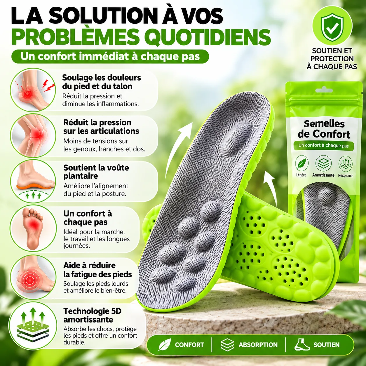 Semelles Confort & Posture +3,5 cm — Plus de soutien à chaque pas 7