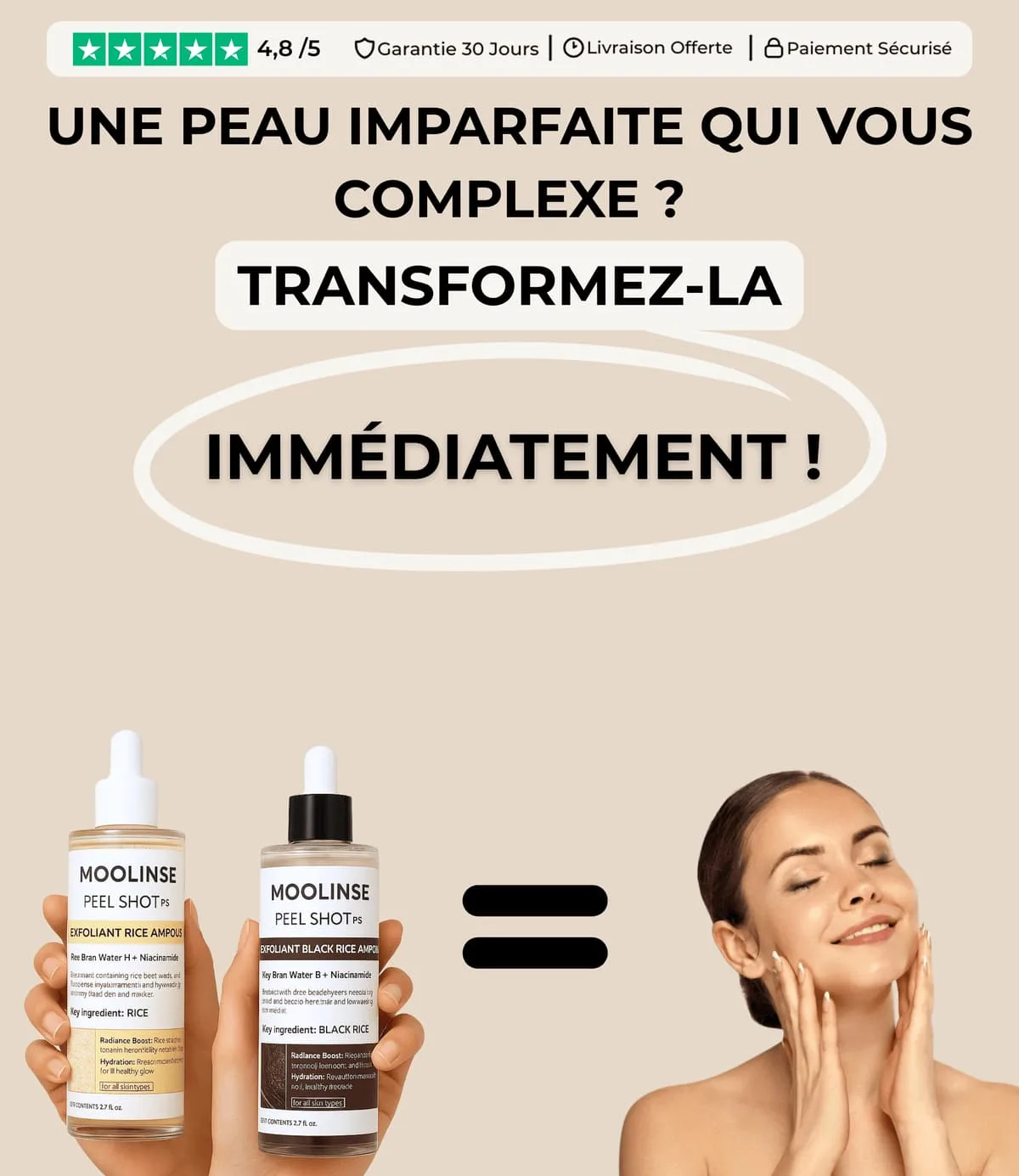 Peel Shot au Riz – Retrouvez une Peau Lisse, Nette et Lumineuse 8