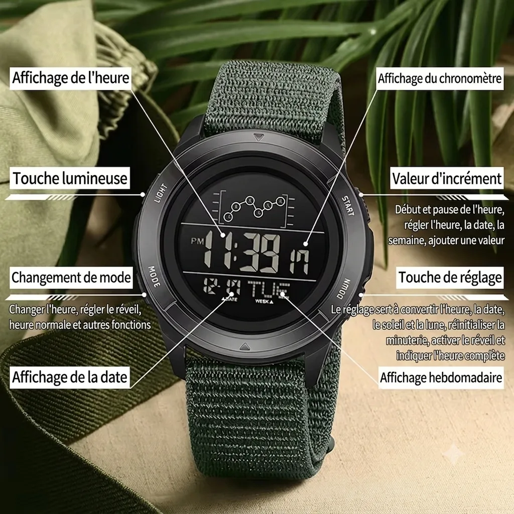 Montre Homme Sportive Résistante SANDA 3